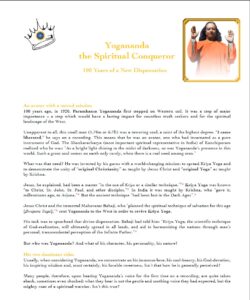 Yogananda the Spiritual Conqueror